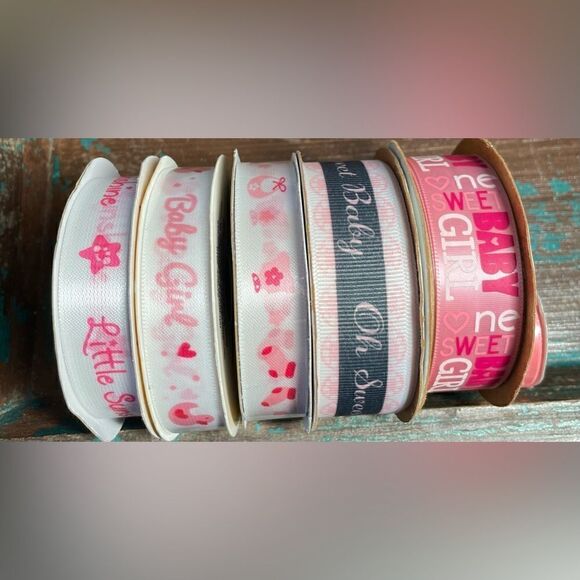 12 NEW BABY THEME! New & Partial Rolls Ribbon Arts & Crafts NWT - Picture 4 of 6